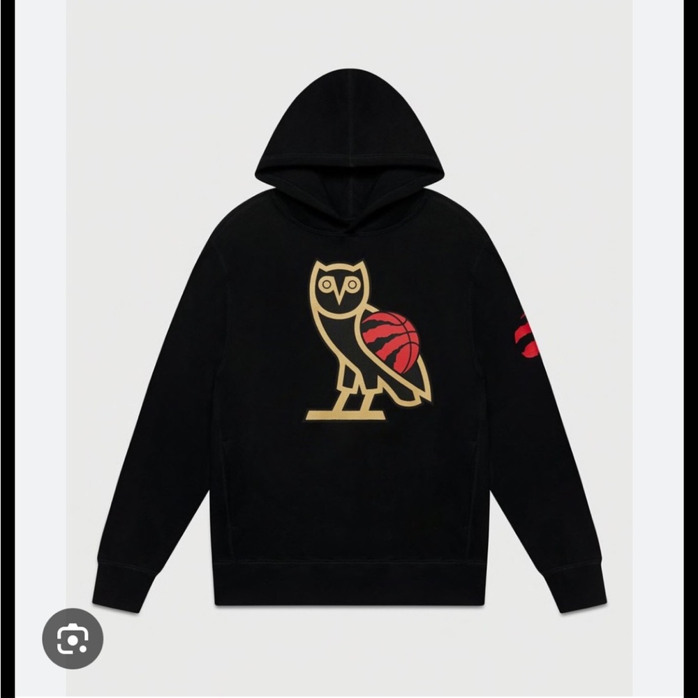 OVO Black and Gold Hoodie, Toronto Raptors medium